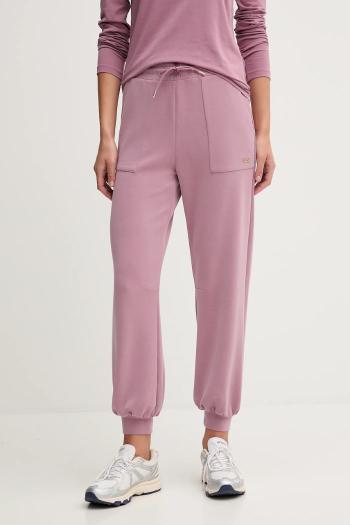 Tepláky EA7 Emporio Armani ružová farba, jednofarebné, AF12643.7W000193
