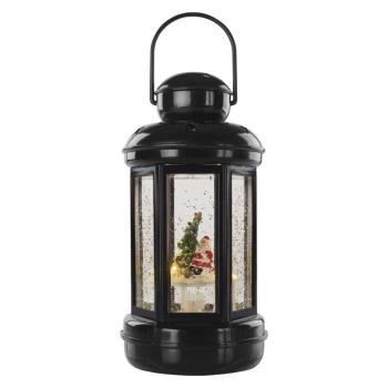 LED dekoráció – karácsonyi lámpás télapóval, 20 cm, 3x AAA, belté...