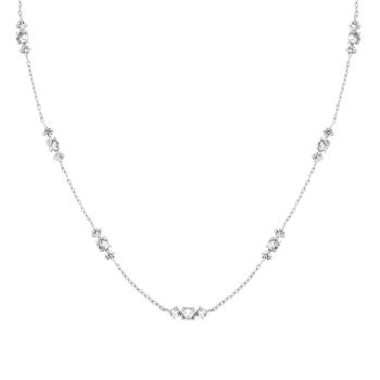 Rosefield Elegantný oceľový náhrdelník s kryštálmi Triple JNTCS-J1016