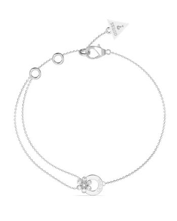 Guess Nežný oceľový náramok s kvetinou Lily JUBB05111JWRH 18,4 cm