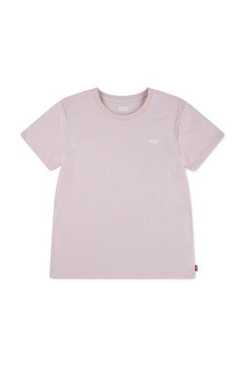 Detské tričko Levi's LVG BATWING CHEST HIT TEE ružová farba, 3EK826