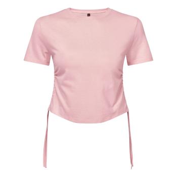 TriDri® Dámsky riasený crop top - Svetloružová | S
