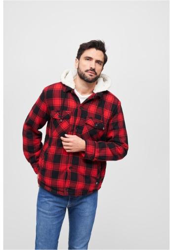 Brandit Lumberjacket hooded red/black - L