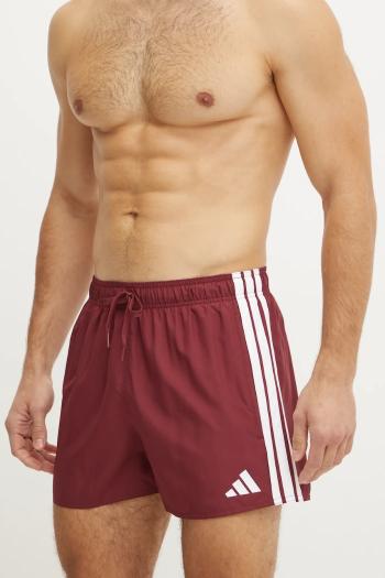 Plavkové šortky adidas 3S BLD SH 3IN červená farba, JL5572