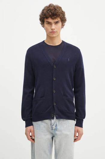 Vlnený kardigán Polo Ralph Lauren RWS-Longsleeve tmavomodrá farba, 710946144