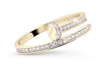 Cutie Jewellery Očarujúce prsteň zo žltého zlata so zirkónmi Z5020-10-X-1 51 mm
