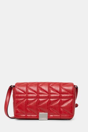Kožená kabelka Karl Lagerfeld červená farba, A1W30394