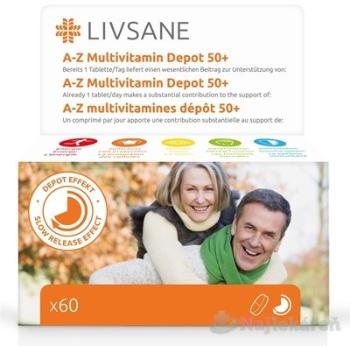 LIVSANE A-Z Multivitamín komplex 50+, 60 tbl