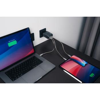 GaN cestovní nabíječka do sítě Verbatim, USB 3.0, USB C, šedá, 200 W, vyměnitelné vidlice C,G,A