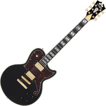 D'Angelico Deluxe Atlantic Solid Black Elektrická gitara