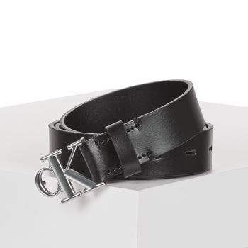 Calvin Klein Jeans  ROUND MONO PLAQUE LTHRBELT 25MM  Opasky Čierna