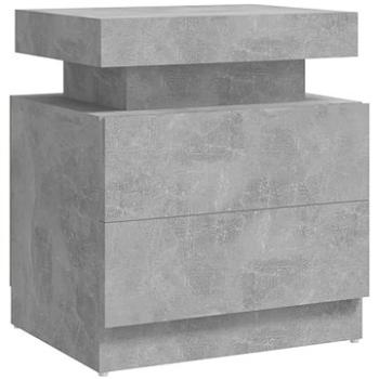 SHUMEE - Nočný stolík betónovosivý 45 × 35 × 52 cm drevotrieska, 326853