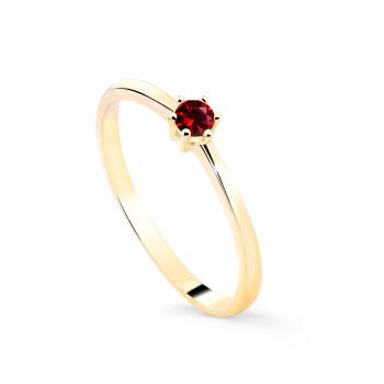 Cutie Diamonds Minimalistický prsteň zo žltého zlata s rubínom DZ8011-RU-X-1 48 mm