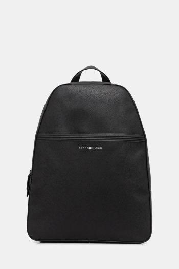 Kožený ruksak Tommy Hilfiger pánsky, čierna farba, veľký, jednofarebný, AM0AM13213