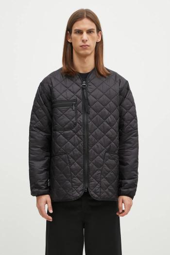 Bunda Barbour Liddesdale Liner Quilted Jacket pánska, čierna farba, prechodná, oversize, MQU1788