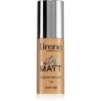 Lirene City Matt zmatňujúci fluidný make-up s vyhladzujúcim efektom odtieň 203 Light 30 ml