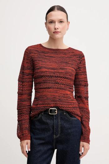 Sveter Sisley oranžová farba, ľahké, 19EQL106E