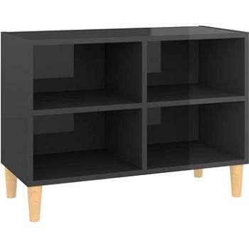 SHUMEE nohy z masívneho dreva sivý vysoký lesk 69,5 × 30 × 50 cm (805931)