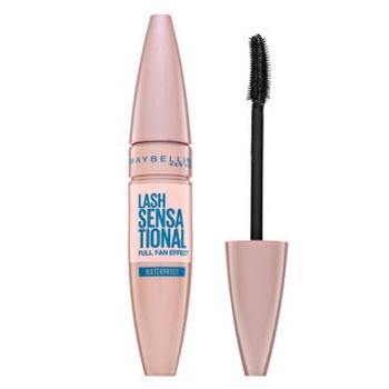 Maybelline Lash Sensational Waterproof Mascara vodeodolná riasenka pre predĺženie a natočenie rias Black 9,4 ml