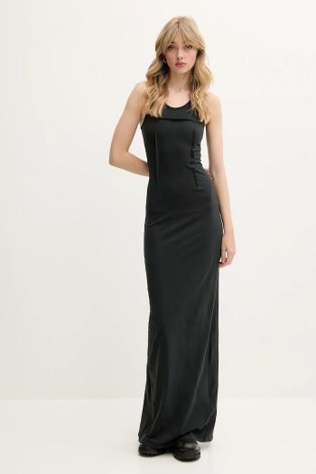 Bavlnené šaty MM6 Maison Margiela čierna farba, maxi, priliehavé, S62DG0048