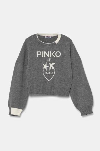 Detský sveter Pinko Up šedá farba, tenký, F4PIJGJP087