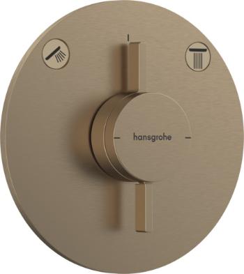 Sprchová a vaňová batéria Hansgrohe DuoTurn S bez podomietkového telesa kartáčovaný bronz 75418140