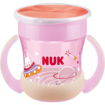 NUK Magic Cup Night hrnček s držadlami 6m+ Pink 160 ml