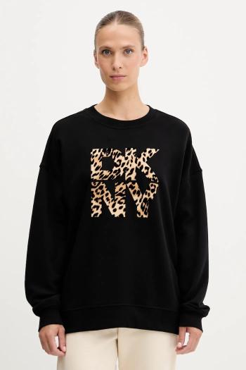 Mikina Dkny čierna farba, s potlačou, DP5T1433