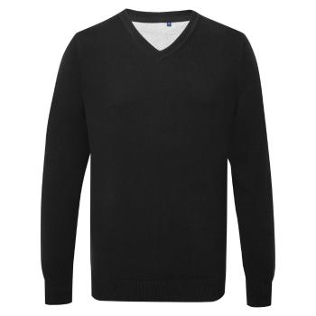 Asquith & Fox Pánsky sveter s výstrihom do V - Čierna | 2XL