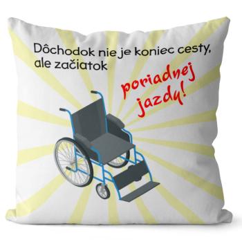 Vankúš Dôchodok nie je koniec (Veľkosť: 55 x 55 cm)