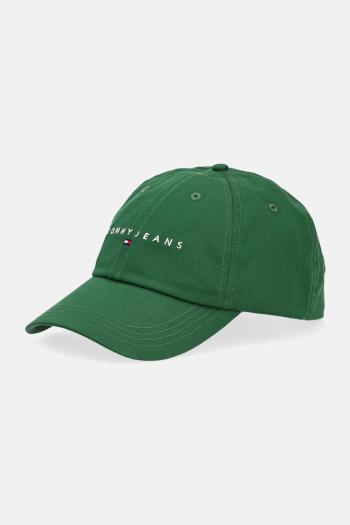 Bavlnená šiltovka Tommy Jeans 0 hnedá farba, s nášivkou, AM0AM12958