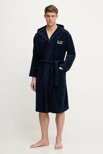 Bavlnený župan EA7 Emporio Armani tmavomodrá farba, AF14014.7M000441