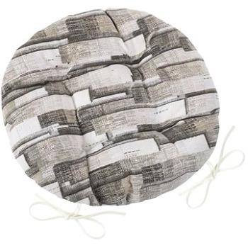 Bellatex EMA okrúhly prešívaný - priemer 40 cm - obklady sivé (7437)