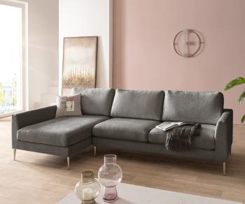 Rohová pohovka Marla 285x140 cm šenilové ľavé kreslo taupe