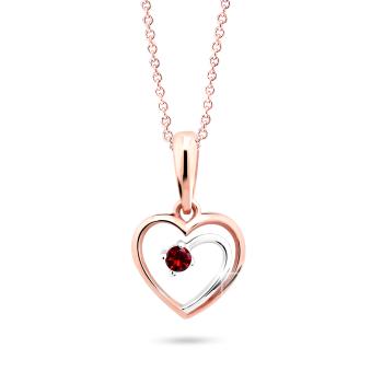Cutie Diamonds Nežný bicolor prívesok z ružového zlata s rubínom DZ6300-1602-40-RU-X-R4