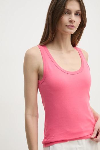 Bavlnený top United Colors of Benetton ružová farba, 3GA2DH010