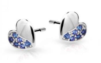Cutie Jewellery Detské náušnice z bieleho zlata C2160-30-X-2 modrá