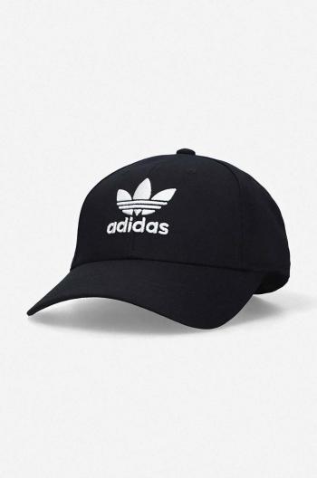 Bavlnená šiltovka adidas Originals Baseball Classic Trefoil čierna farba, s nášivkou, EC3603