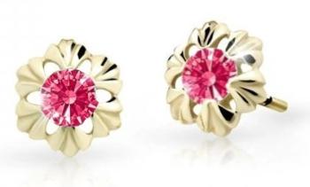 Cutie Jewellery Zlaté detské náušnice C2213-30-X-1 fuchsiová