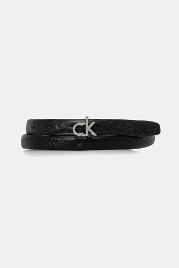 Kožený opasok Calvin Klein dámsky, čierna farba, K60K612933