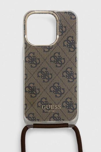 Puzdro na mobil Guess iPhone 15 Pro 6.1" hnedá farba