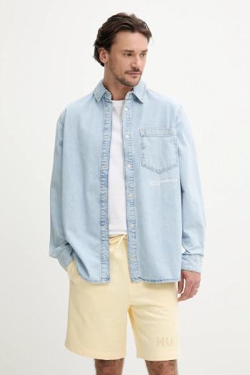 Rifľová košeľa Karl Lagerfeld Jeans pánska, voľný strih, s klasickým golierom, A2M16021