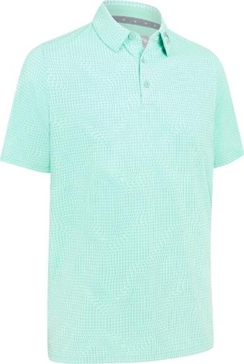 Callaway Warped Gingham Print Mens Neptune Green XL Polo košeľa