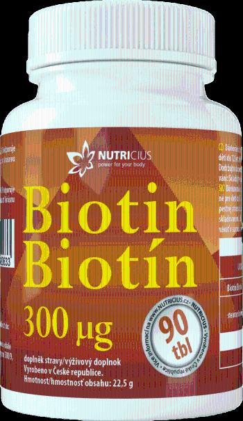 NUTRICIUS Biotín 300 mcg 90 tabliet