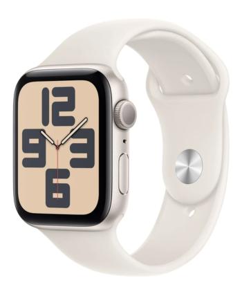 APPLE Watch SE (2024) 40mm Hviezdne biely hliník s hviezdne bielym športovým remienkom M/L