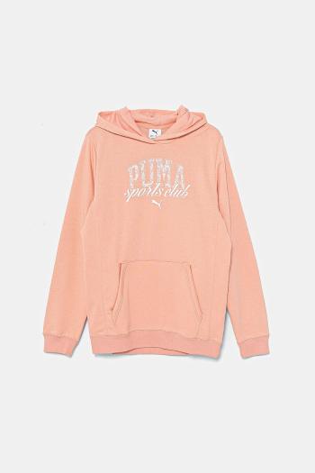 Detská mikina Puma CLASS Hoodie TR oranžová farba, s kapucňou, s potlačou, 685829