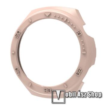 Okosóra műanyag védő tok / keret - RÓZSASZÍN - HUAWEI Watch 4 Pro