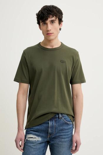 Tričko Diesel T-ADJUST-SLITS-R17 T-SHIRT pánske, zelená farba, jednofarebné, A16672.0AIJU