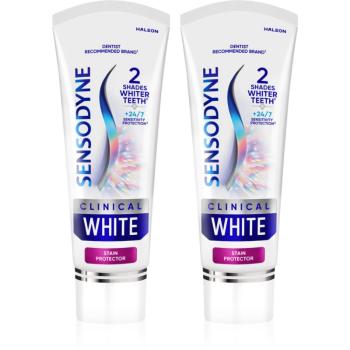 Sensodyne Clinical White Stain Protector bieliaca zubná pasta 2x75 ml