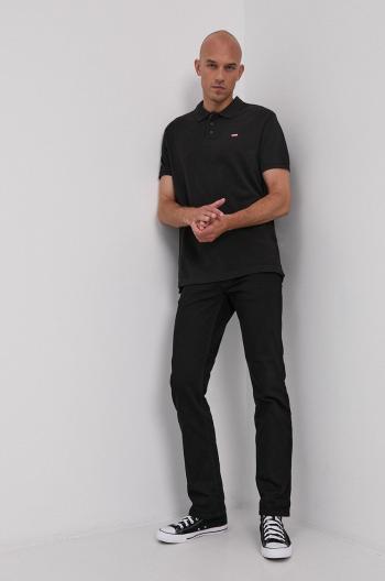 Polo tričko Levi's 35883.0007-Blacks, pánske, čierna farba, jednofarebné